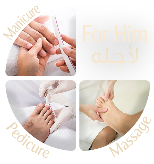 Bcs for men, manicure, pedicure, massage